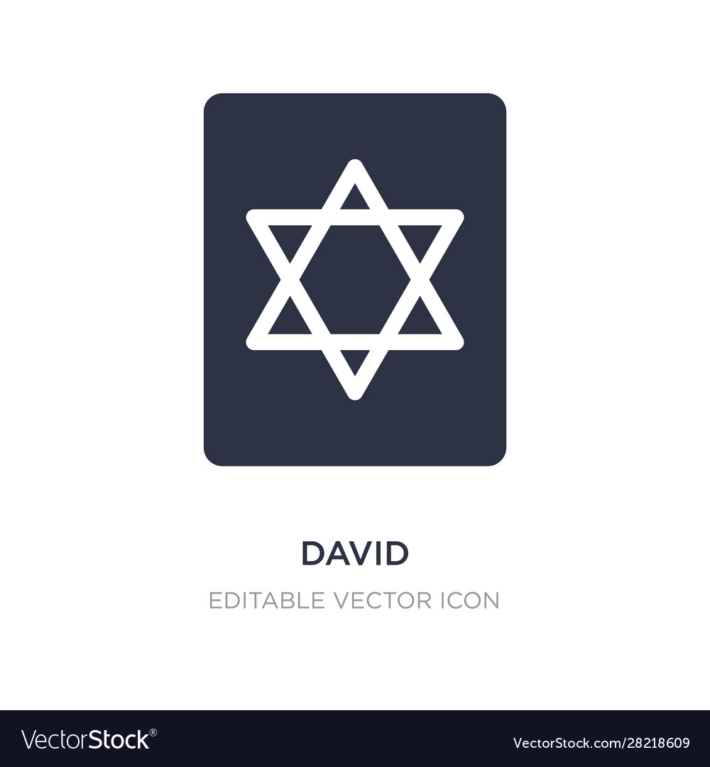 David icon on white background simple element