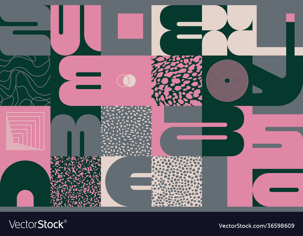 Deconstructed abstract pattern design vector image Deconstructed abstract pattern design
