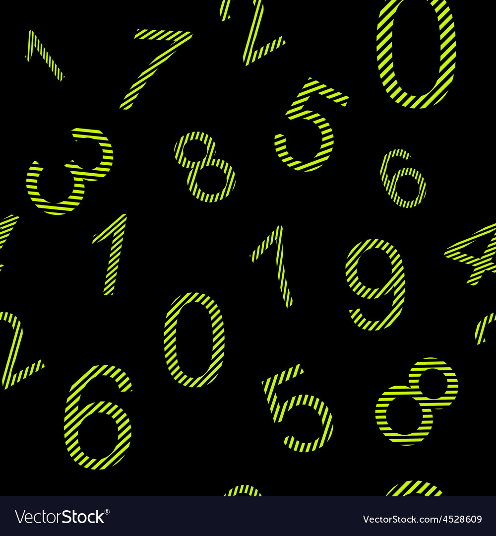 Endless pattern numbers with stripes
