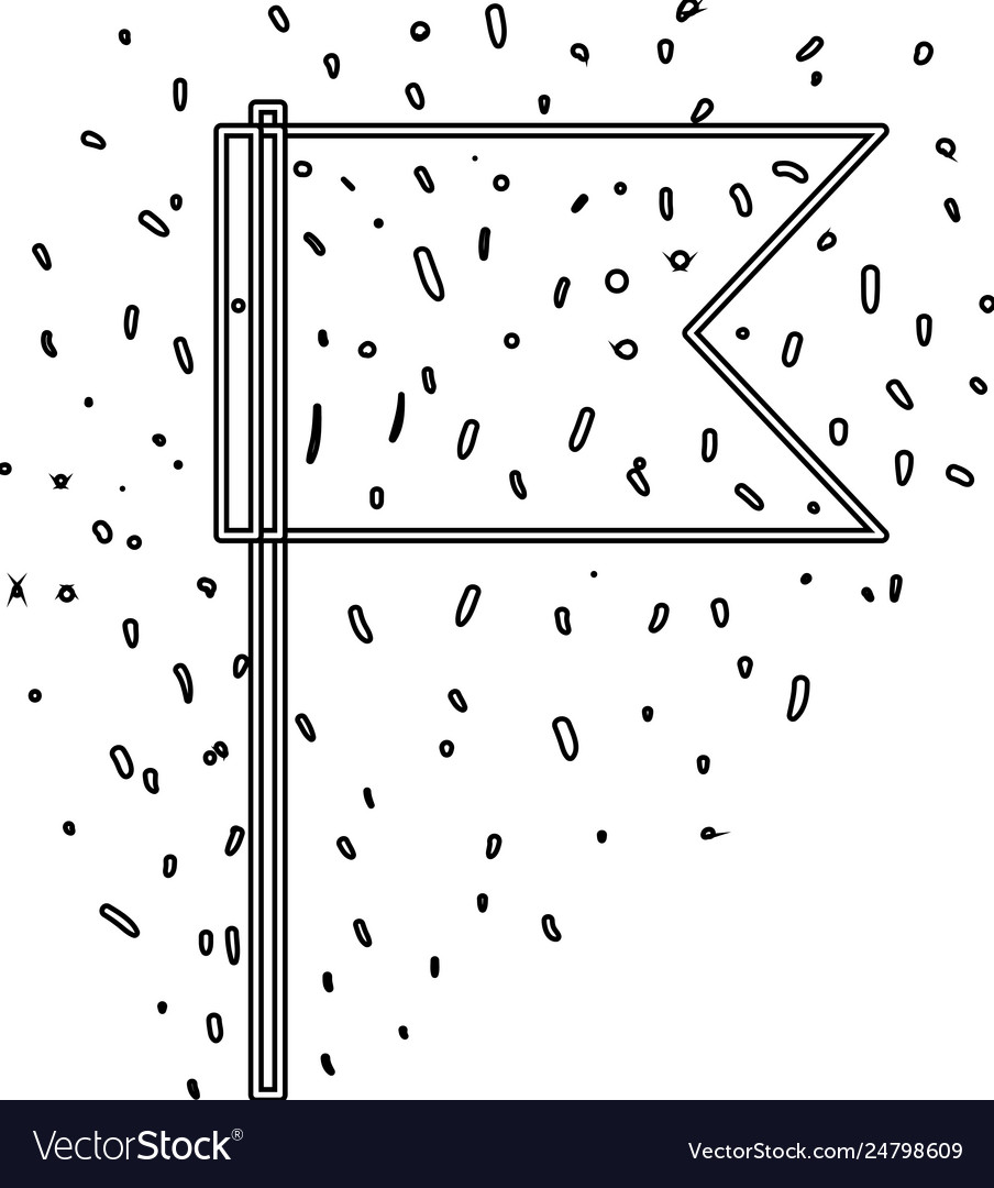 Flag pointer location icon