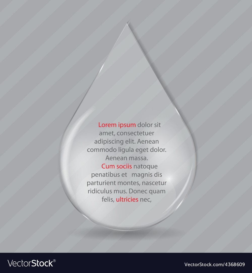 Glass drop frame on abstract background