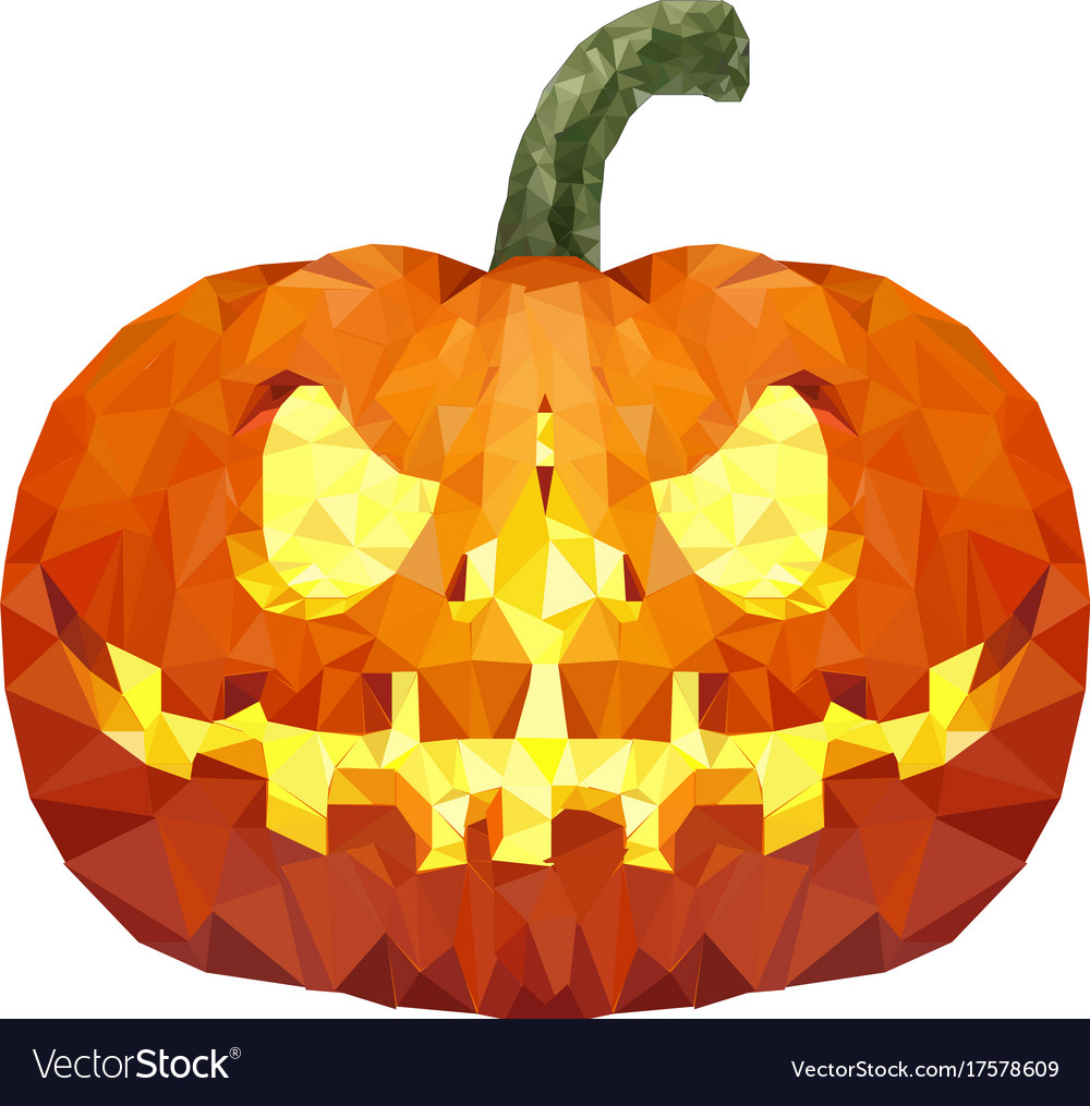 Halloween Pumpkin Low Poly Royalty Free Vector Image Halloween Pumpkin Low Poly Royalty Free Vector Image