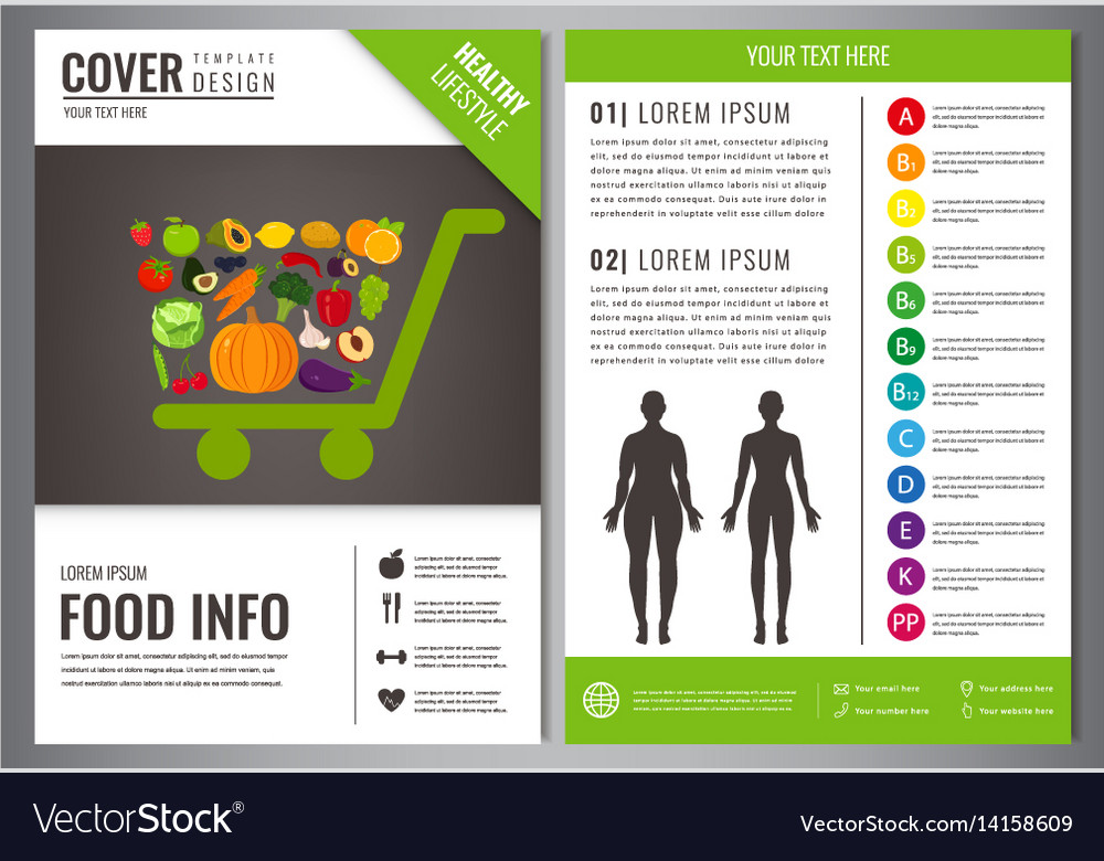 Healthy lifestyle brochure design template