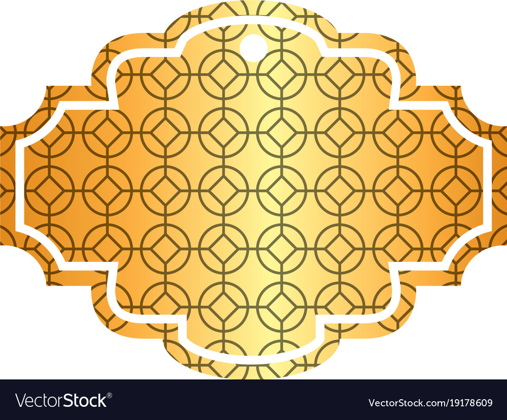 Label rounded and rhombus style pattern