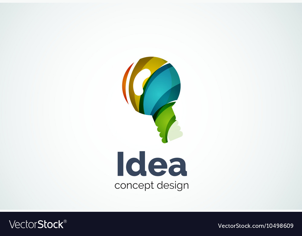 Light bulb logo template new idea energy Vector Image