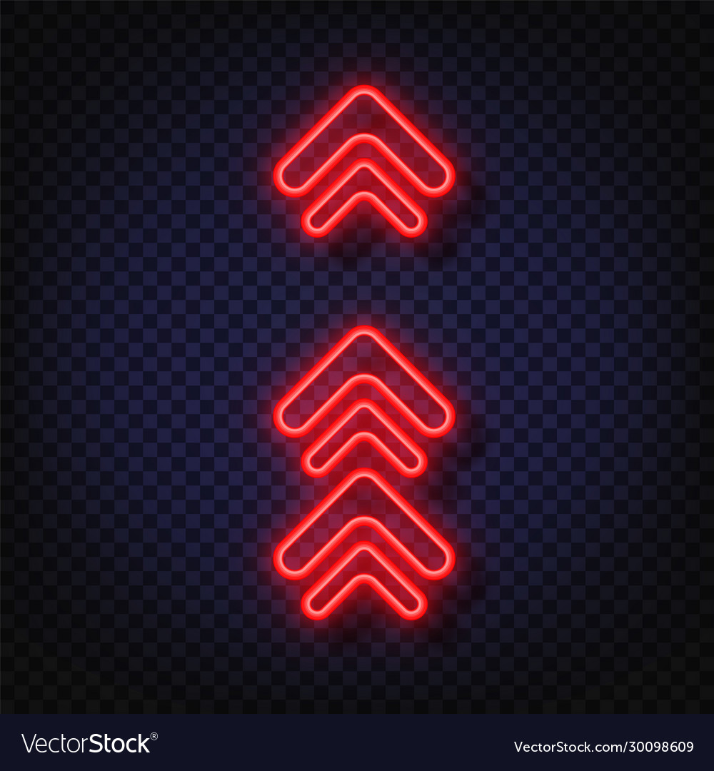 Neon Swipe Up Arrow Pointer