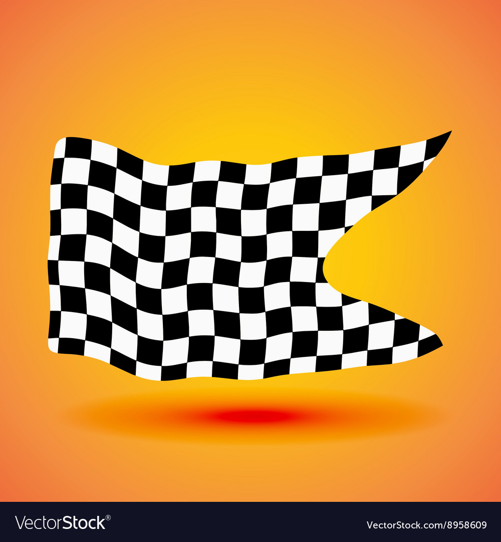 Racing background with checkered flag