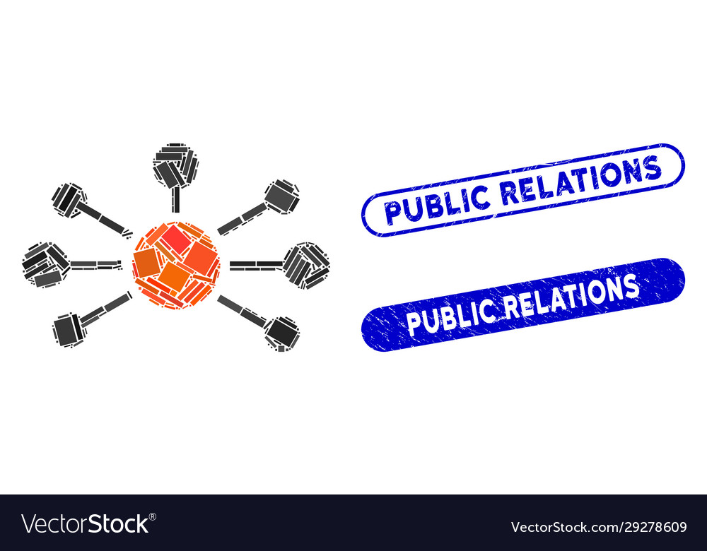 Rectangle mosaic relations with scratched public vector image Rectangle mosaic relations with scratched public