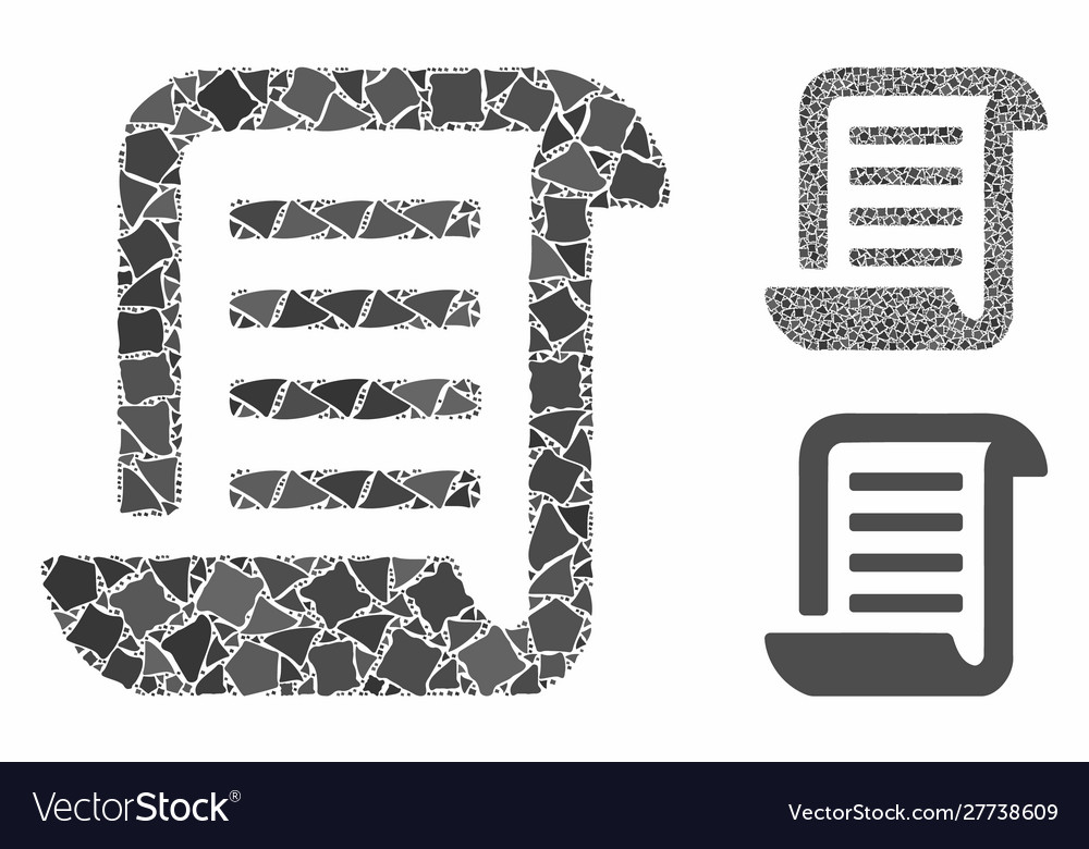 Roll document composition icon trembly items