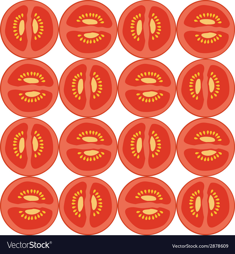 Seamless tomato pattern Royalty Free Vector Image