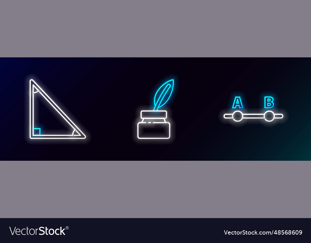 Set line graph schedule chart diagram triangle vector image Set line graph schedule chart diagram triangle