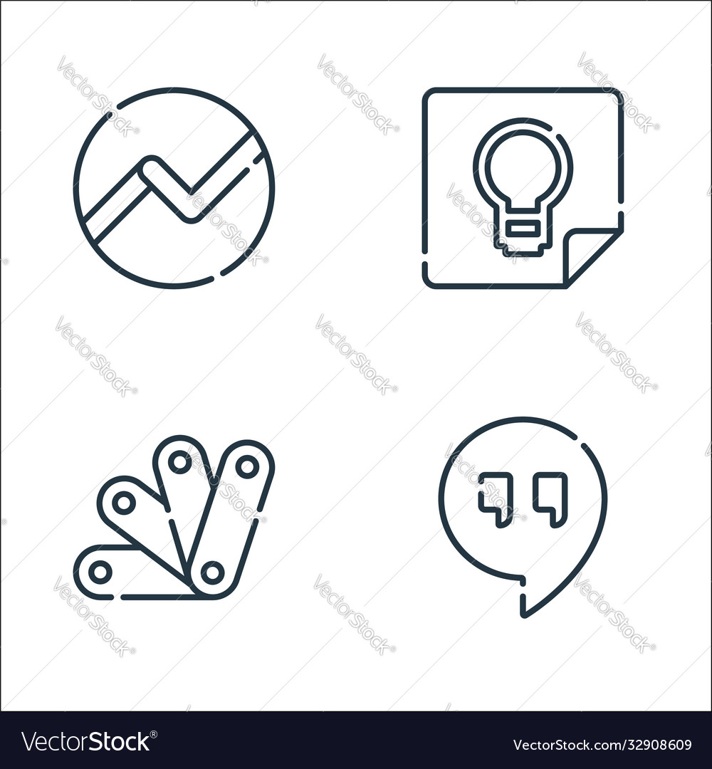 Suite line icons linear set quality vector image Suite line icons linear set quality