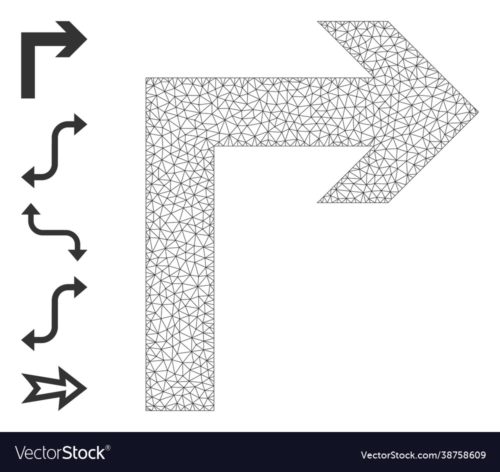 Web network turn right icon with simple symbols