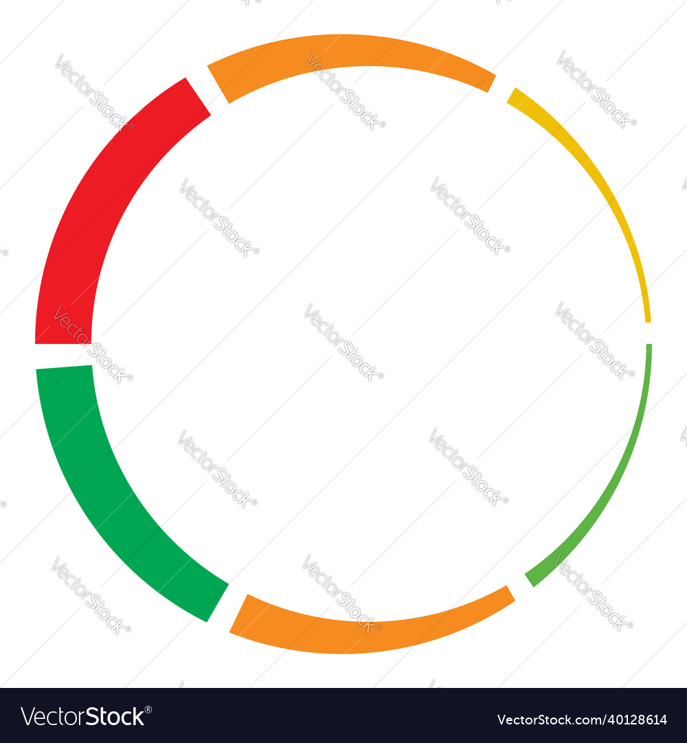 6 part section segmented circle abstract dashed vector image 6 part section segmented circle abstract dashed