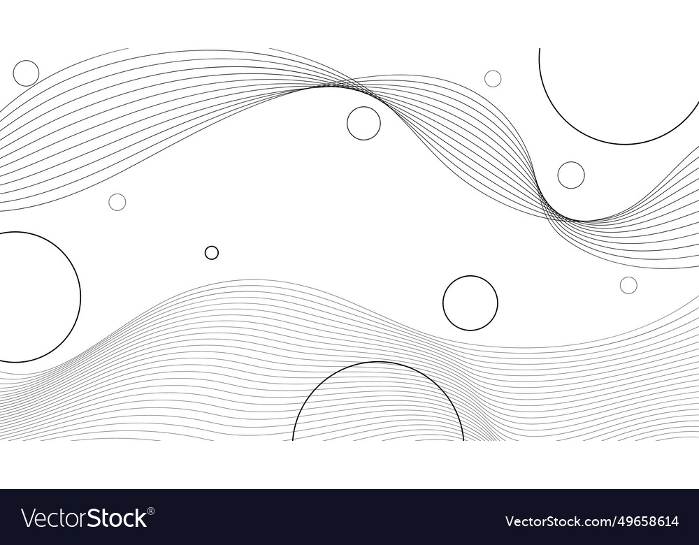 Abstract curve wave and circle background