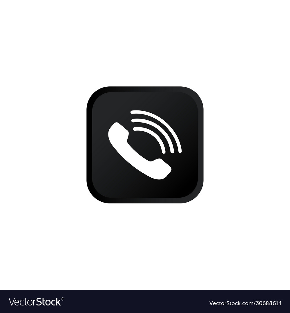 Accept call icon modern button for web vector image Accept call icon modern button for web