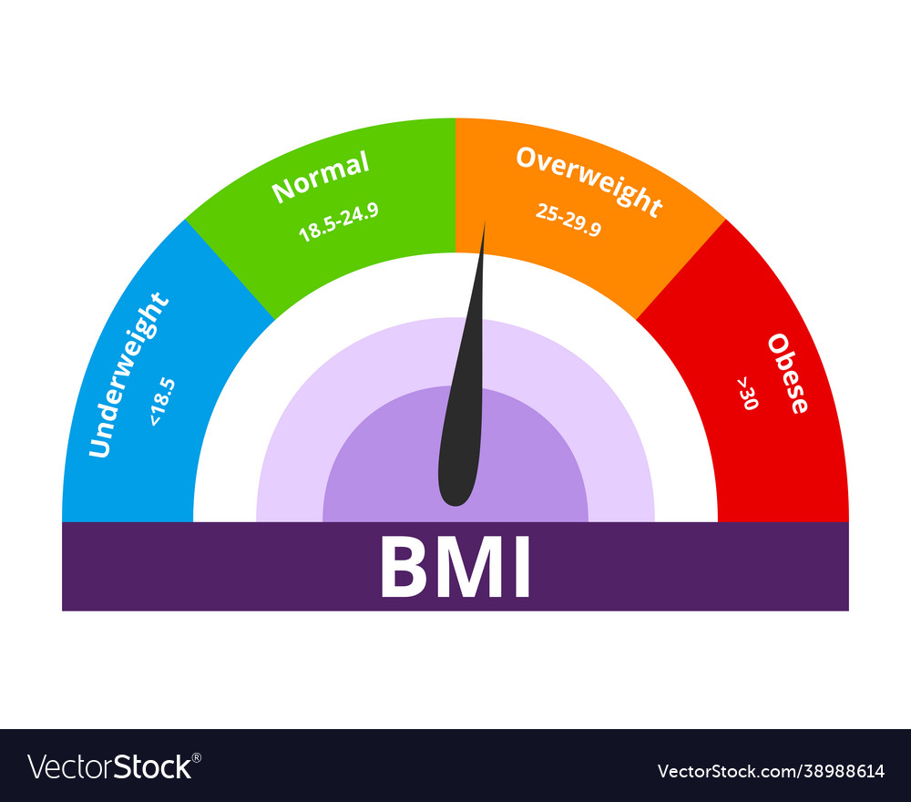 body-mass-index-chart-on-white-background-vector-image