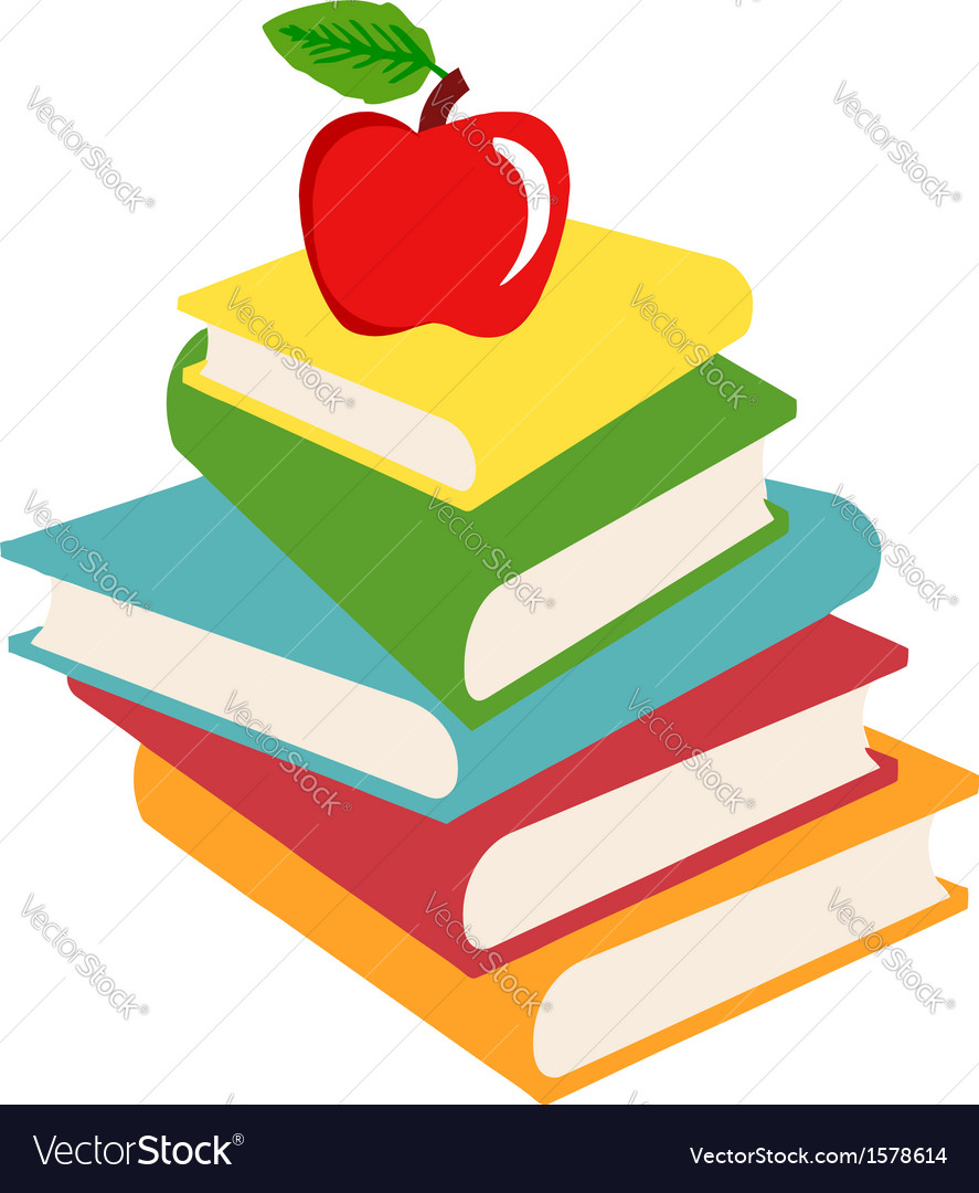 Classroom books cartoon Royalty Free Vector Image