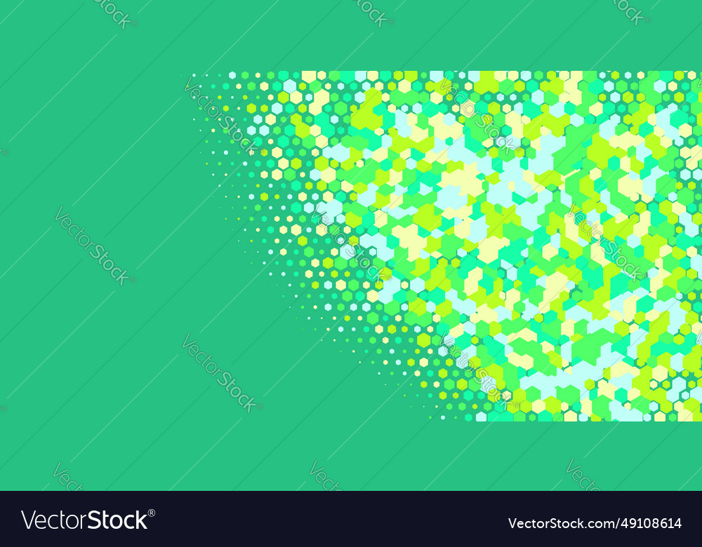 Geometric multi size hexagon with color