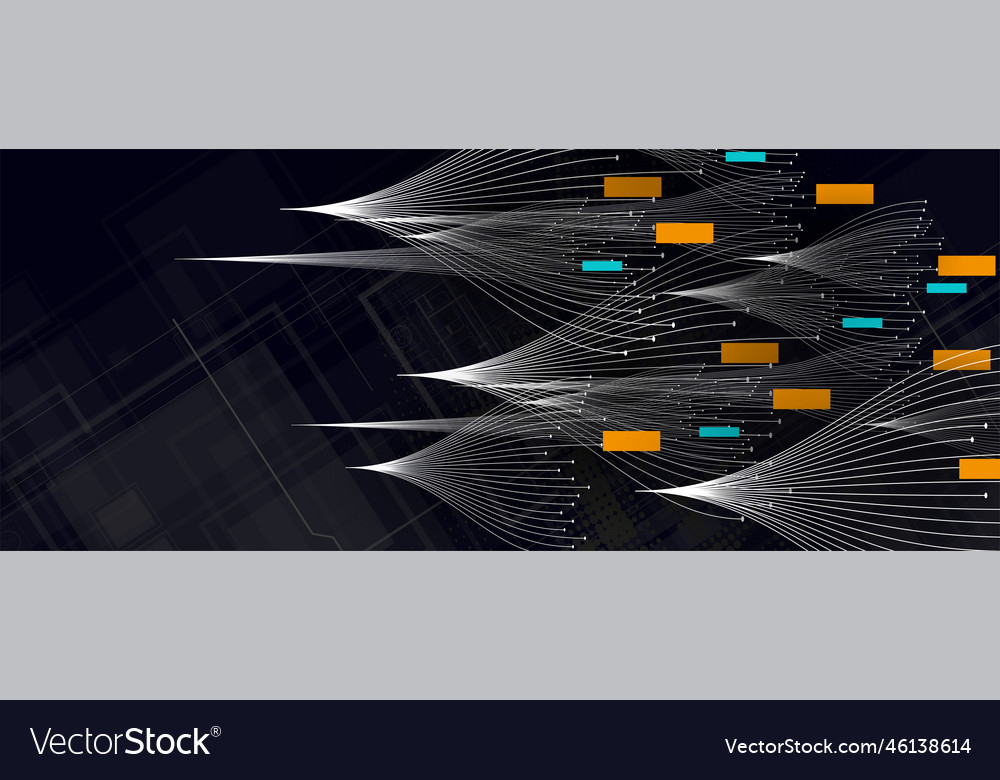 Neural network concept connected cells with links vector image Neural network concept connected cells with links