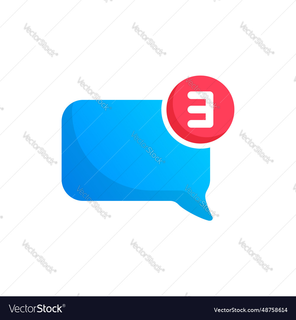 New message icon in flat style incoming inbox vector image New message icon in flat style incoming inbox