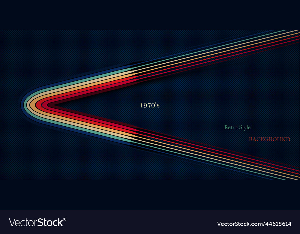 Retro style background with colorful stripes lines