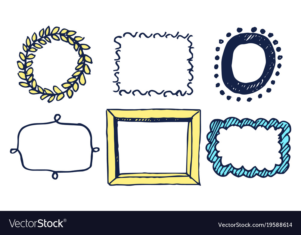 Set of multicolored frames