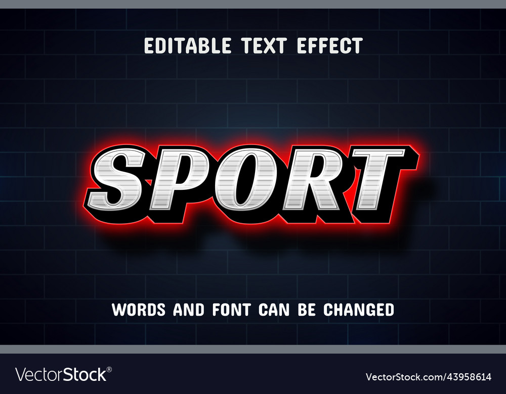 Sport text - neon effect editable
