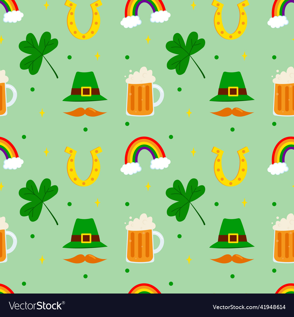 St patricks day seamless pattern