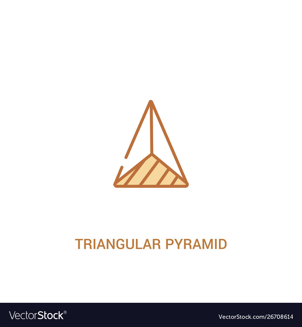 Triangular pyramid from top view concept 2 vector image Triangular pyramid from top view concept 2