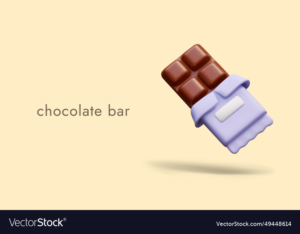 Unwrapped chocolate bar neutral wrapper