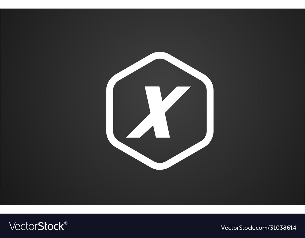 X black and white alphabet letter logo icon Vector Image