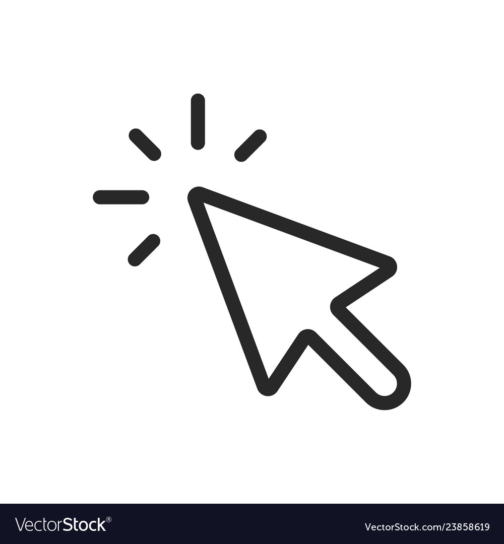 Click icon Royalty Free Vector Image - VectorStock