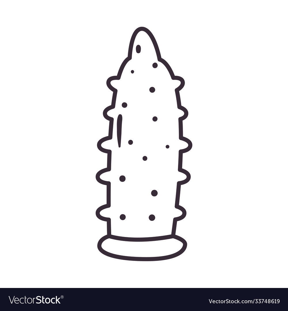 Condom with texture line style icon design