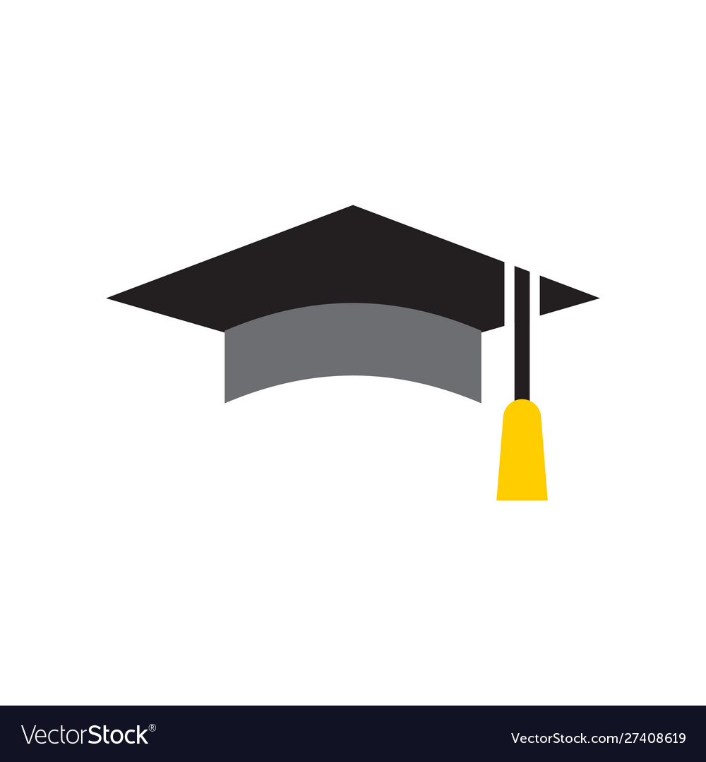 Graduation cap graphic design template isolated Vector Image