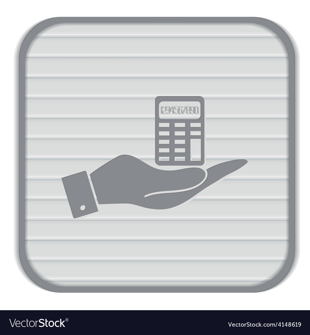 Hand Holding A Calculator Royalty Free Vector Image Hand Holding A Calculator Royalty Free Vector Image