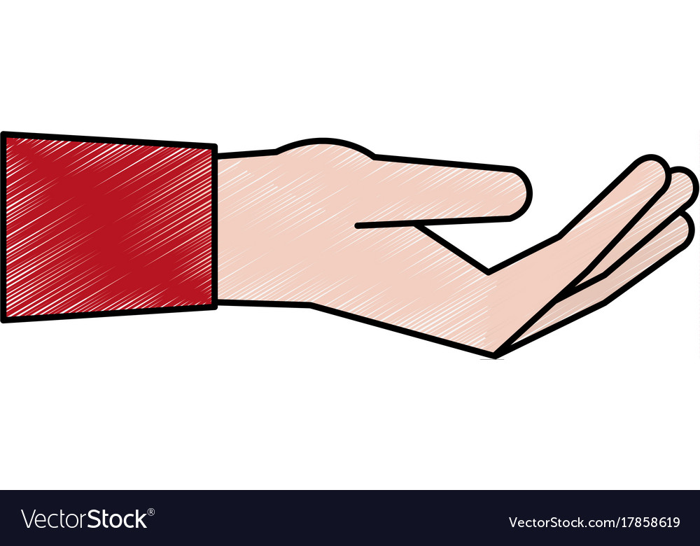 Hand with palm open