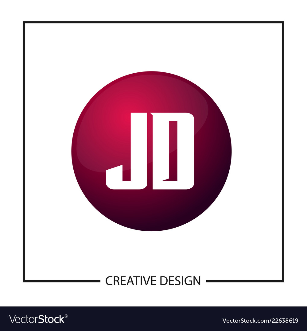 Initial letter jd logo template design