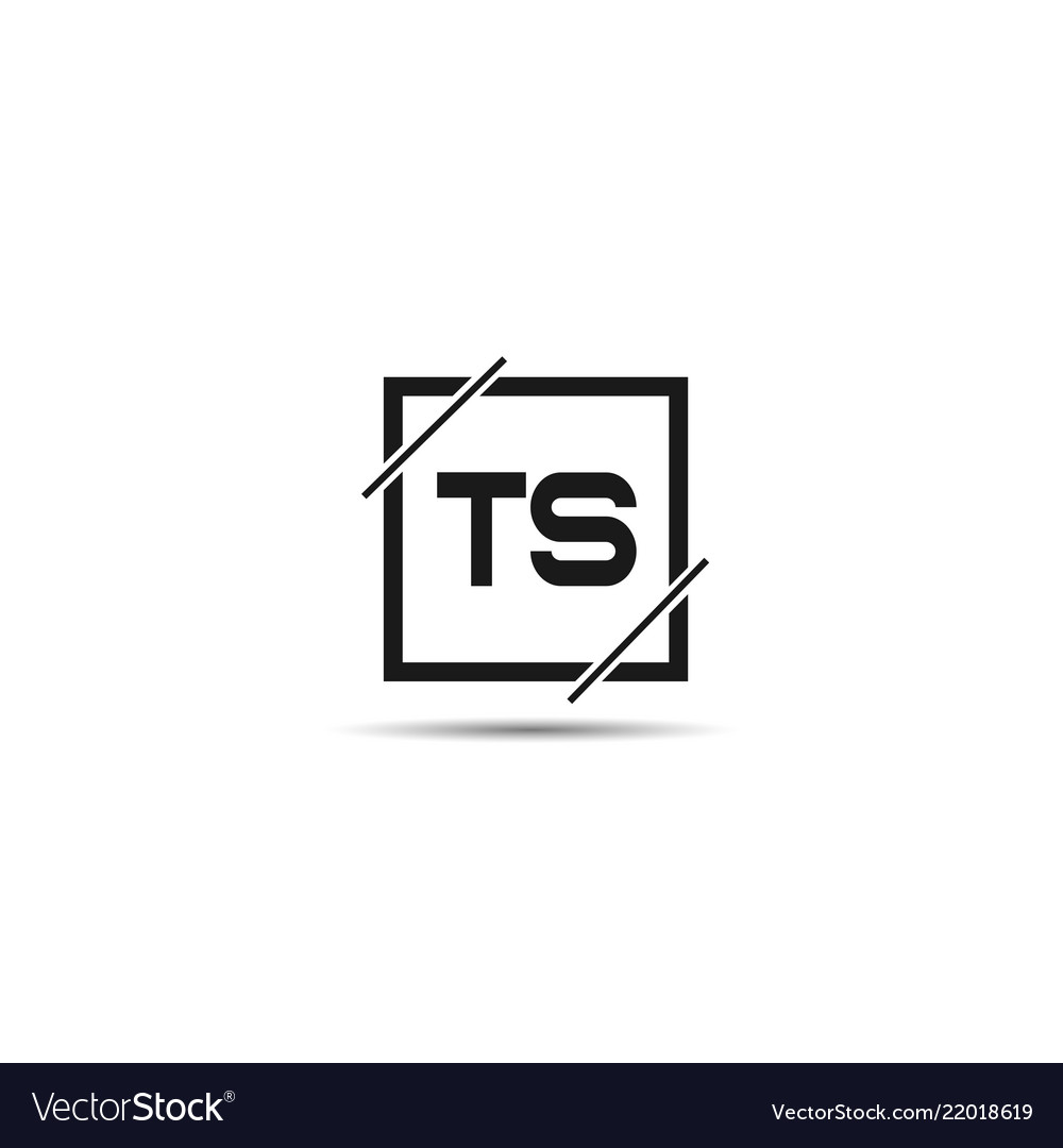 Initial letter ts logo template design