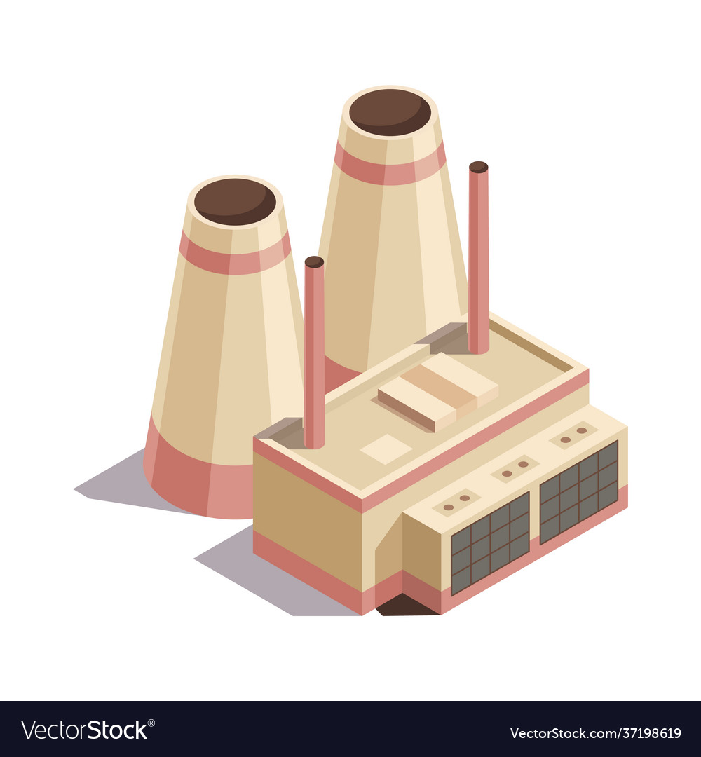 Isometric mining industry and power generating Vector Image Isometric mining industry and power generating