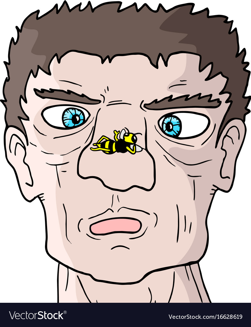 Man and wasp