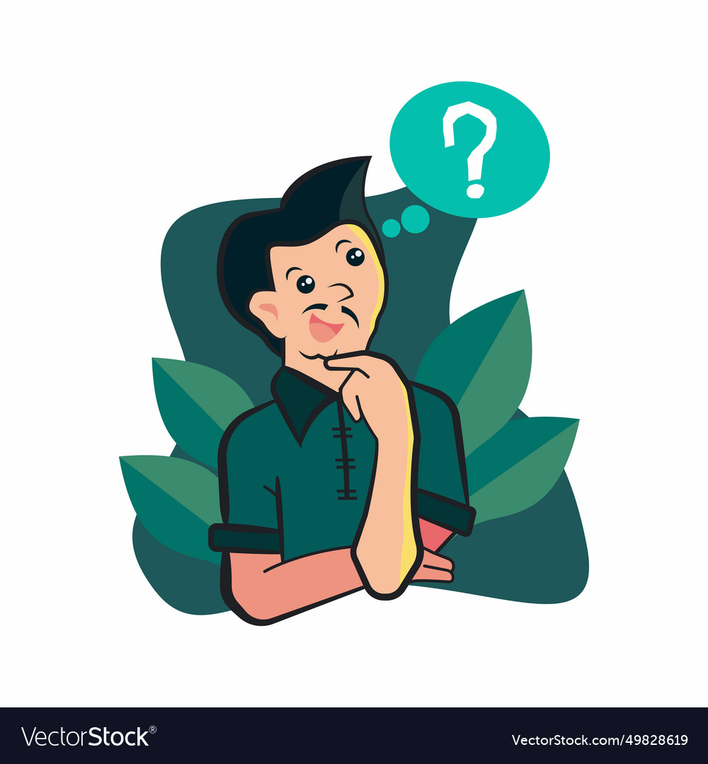 Man thinking something design