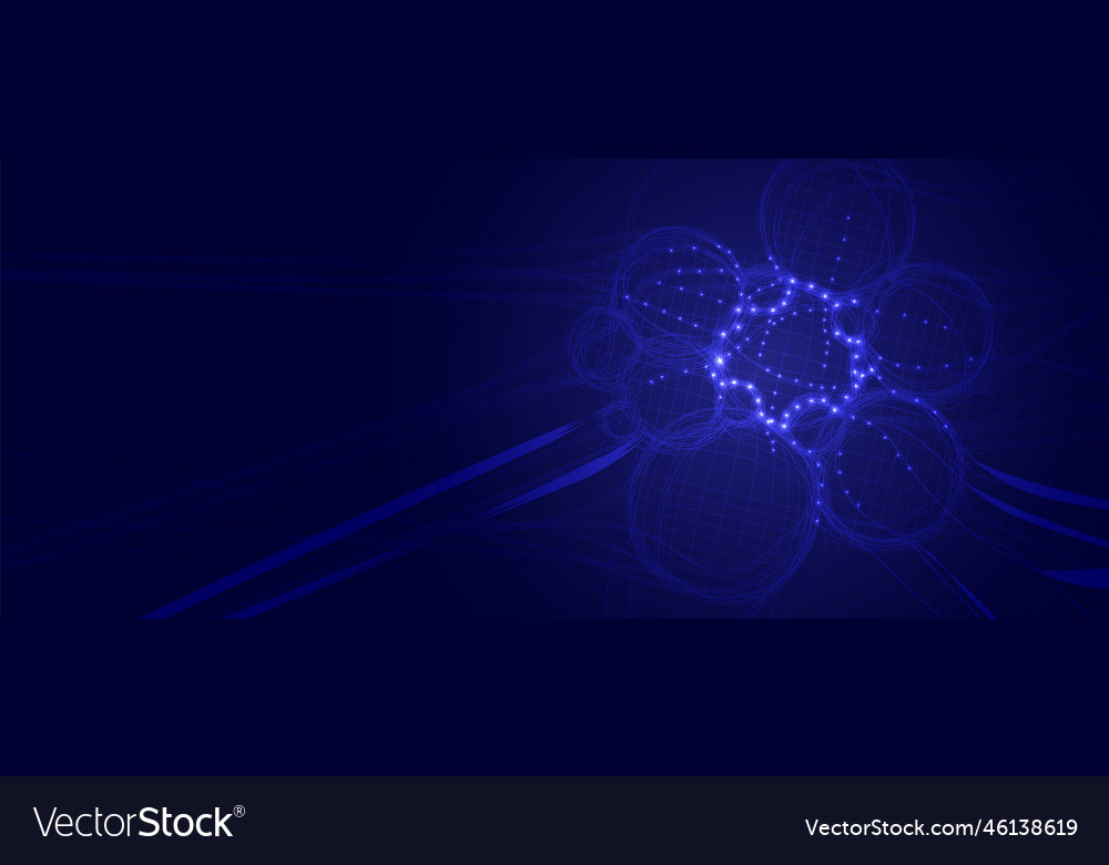 Neural network concept connected cells with links vector image Neural network concept connected cells with links