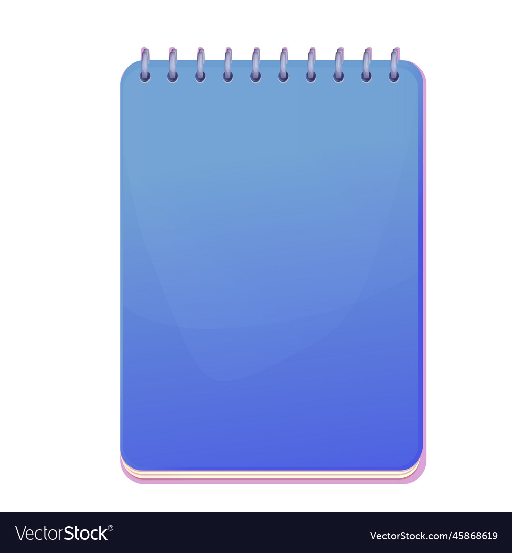 Notebook closed with spiral marks top view vector image Notebook closed with spiral marks top view