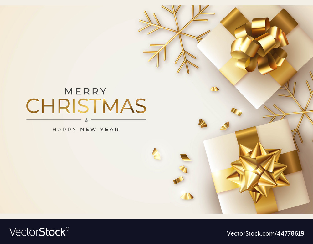 Realistic year greeting card Royalty Free Vector Image