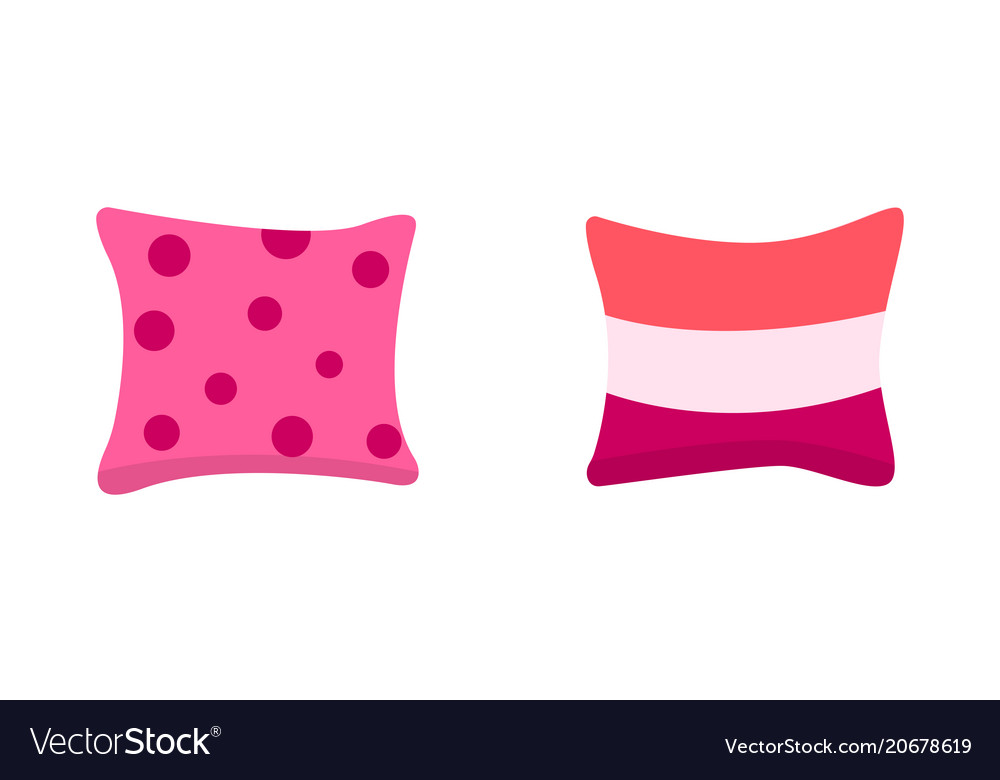 Set Cool Pillows In Cartoon Royalty Free Vector Image