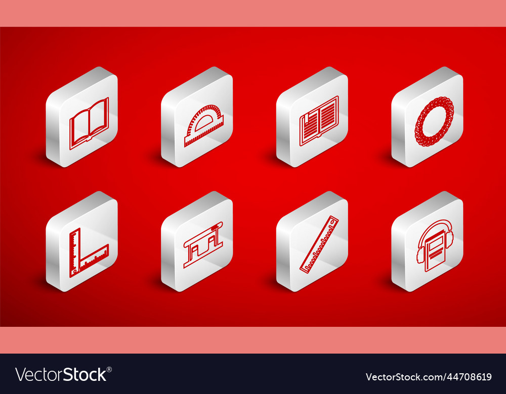Set line audio book protractor grid open laurel