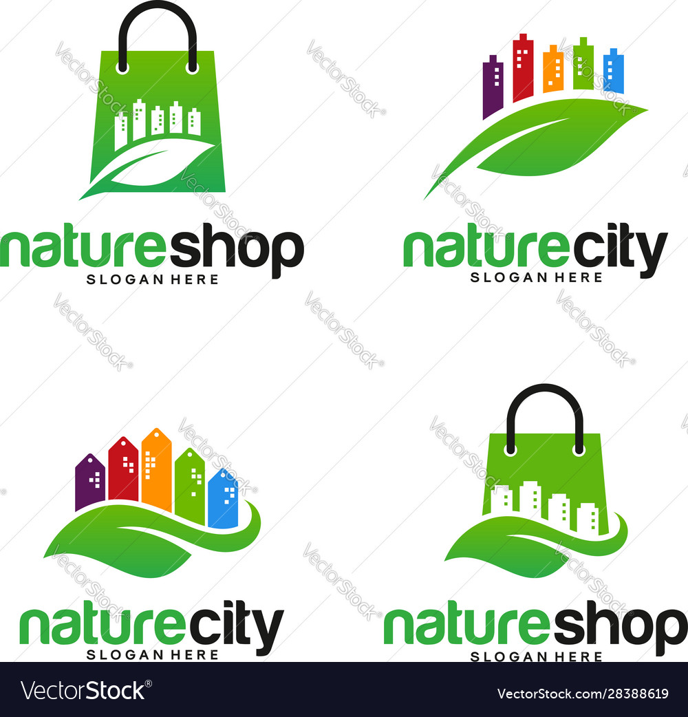 Natur Shop Center Logo Vorlage Designs