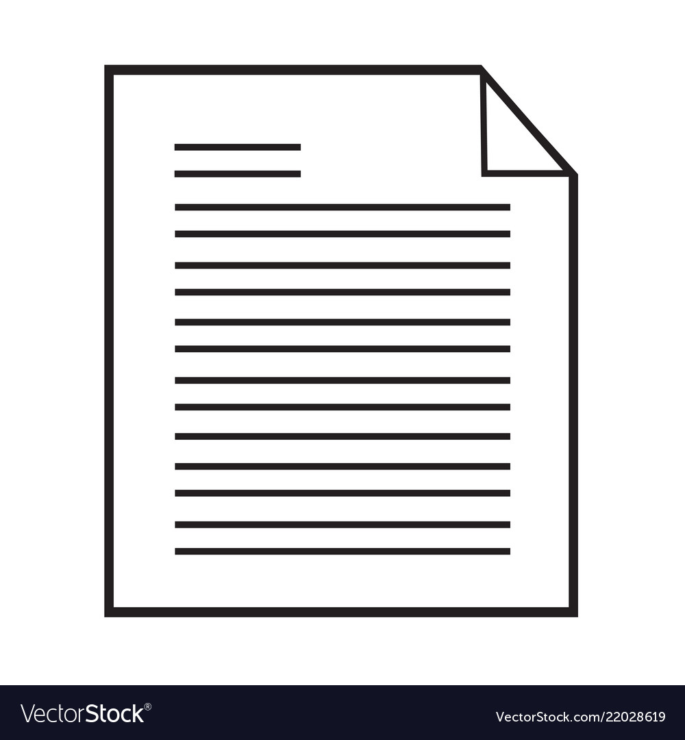 Thin line document icon design