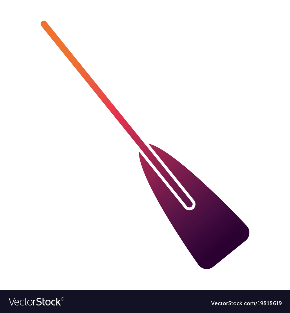 Wooden Boat Oar Sport Object Element Royalty Free Vector